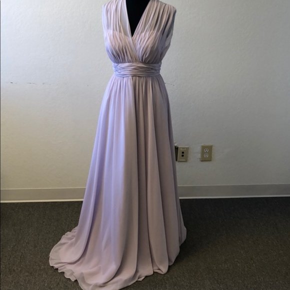 light purple chiffon dress